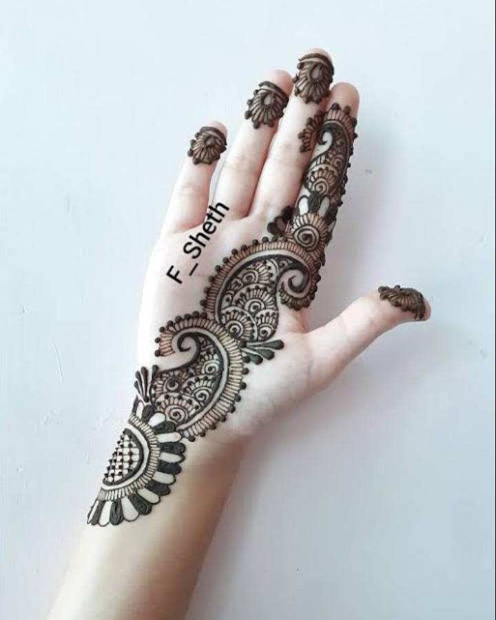 220+ Easy Mehndi Designs For Left Hand, Right Hand, Front Hand & Back Hand  (2023)