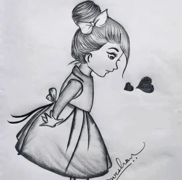 Easy Girl Art Drawing  Drawing Skill