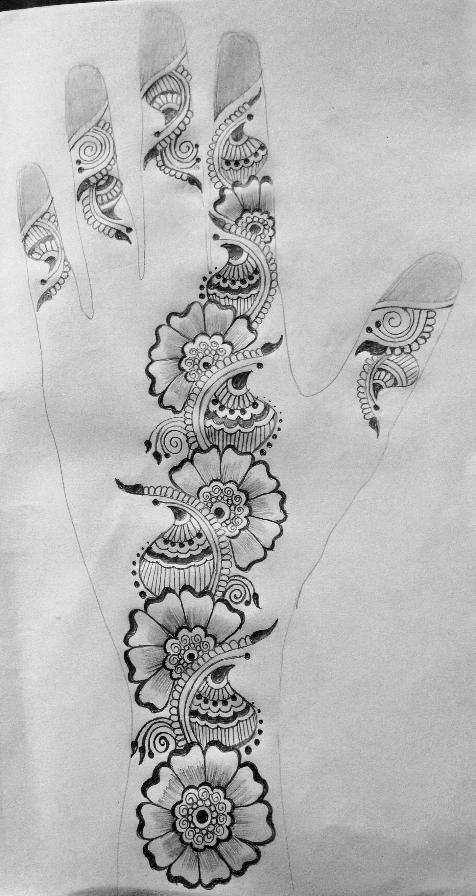 Henna Hand For Coloring Page Outline Sketch Drawing Vector, Mehndi Design  Drawing, Mehndi Design Outline, Mehndi Design Sketch PNG and Vector with  Transparent Background for Free Download