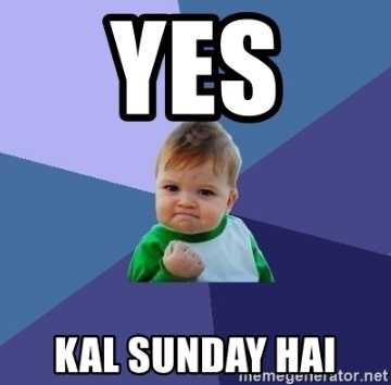 kal sunday hai • ShareChat Photos and Videos