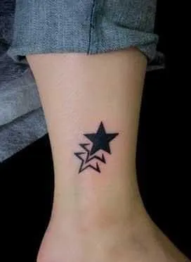 New Star Tattoo Waterproof Black Sticker For Boy and Girl Temporary Body  Tattoo