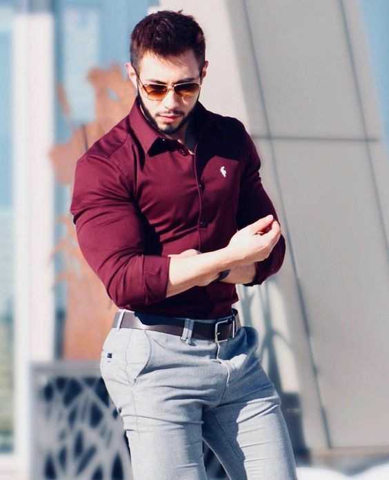Buy Blaze Maroon Color Formal Wear Plain Cotton Shirts for Men's at  Amazon.in