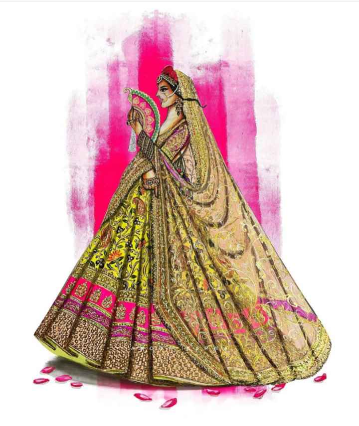 Top 69+ bridal lehenga sketch designs super hot - in.eteachers