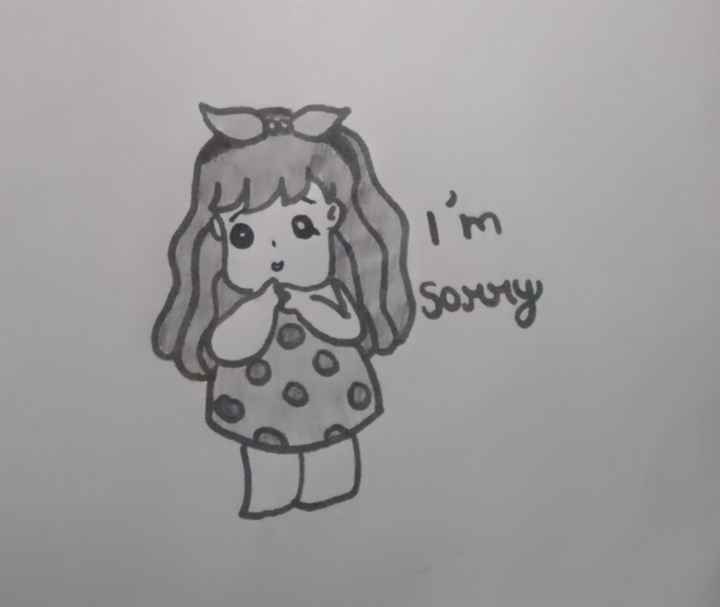 Say sorry with a text message on paper and pencil Stock Vector Image  Art   Alamy