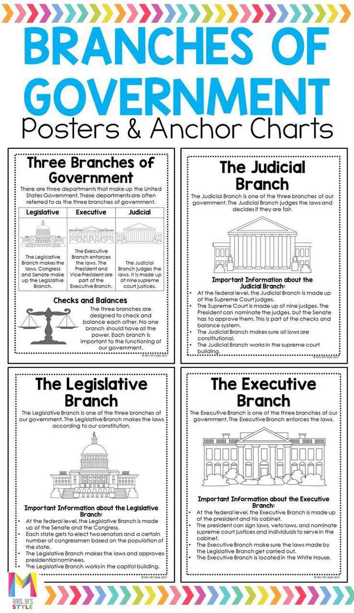three branches of government chart
