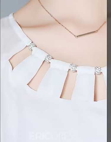 White suit neck clearance design