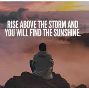Quotes — Rise above the storm and you will find the