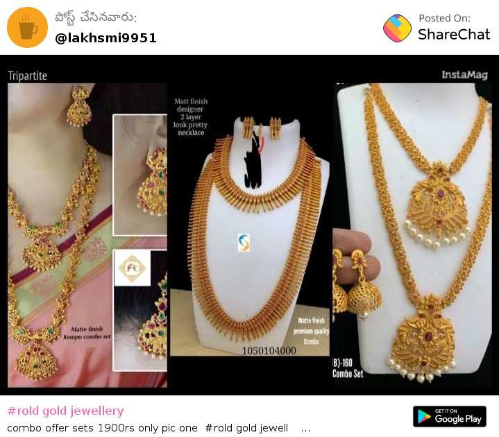 Rold gold 2024 jewellery set