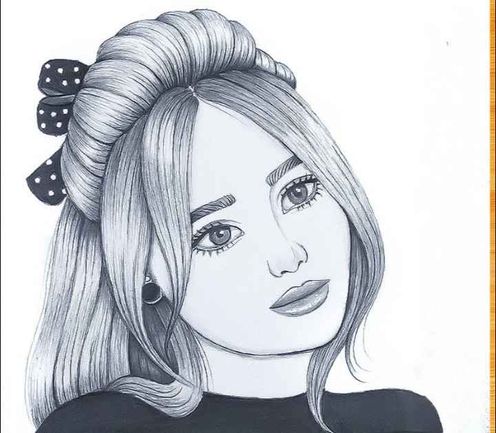 pretty girl drawing
