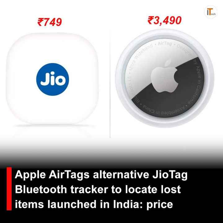 JioTag launched as Apple AirTags alternative, can locate lost