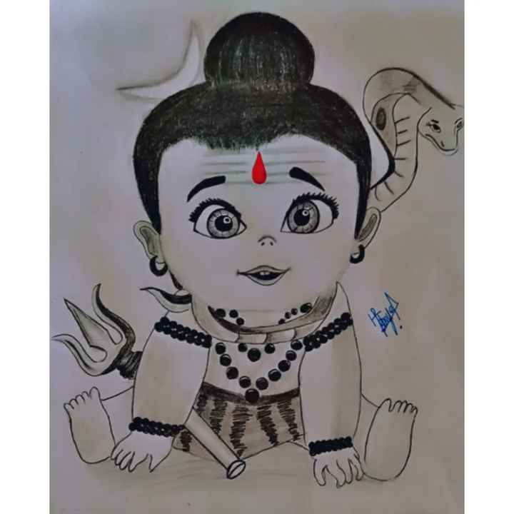 how to draw lord shiva  Easy drawing of Mahadev step by step  YouTube