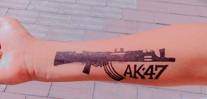 AK47 Tattoo  Reallooking Temporary Tattoos  SimplyInkedin