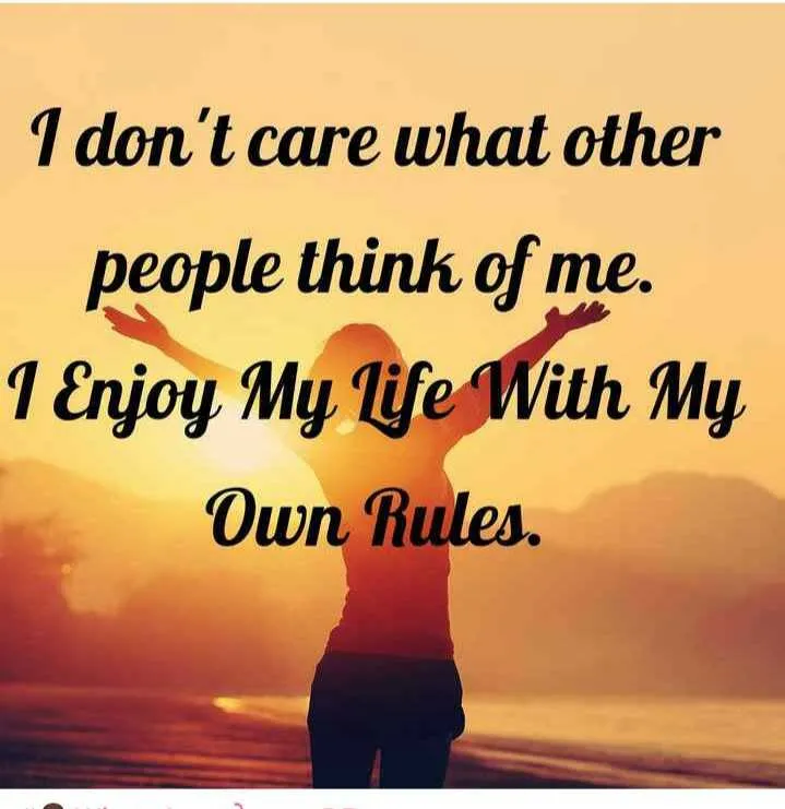 Sean Jmad on X: I don't care what other ppl think of me. I enjoy my life  with own rules💯👍🤩💖 #definitely #enjoylife #beliveyourself #owndays  #KeepGoing #beyou  / X