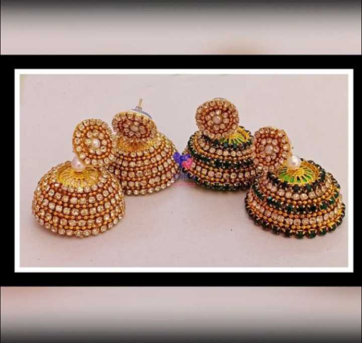 Silk Thread Red & Gold Jhumki Earrings| Women accessories