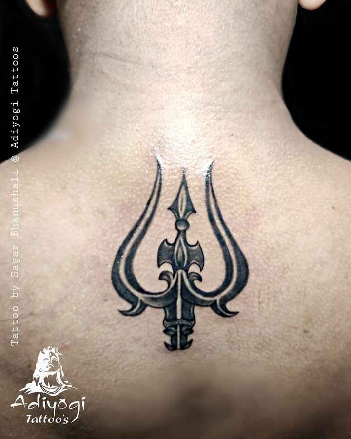 Graceful Trishul tattoos for Lord Shiva devotees