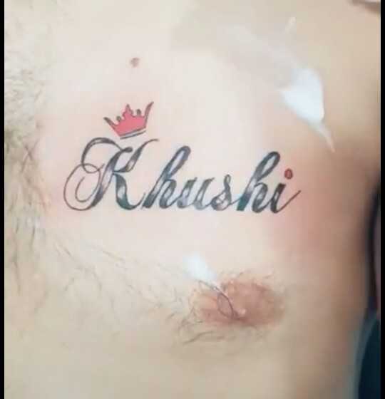 Khushboo name tattoo khushboo name tattoo with design samurai tattoo  mehsana  Name tattoo on hand Name tattoo designs Name tattoo