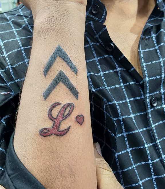 Lalitha  tattoo letter scetch download